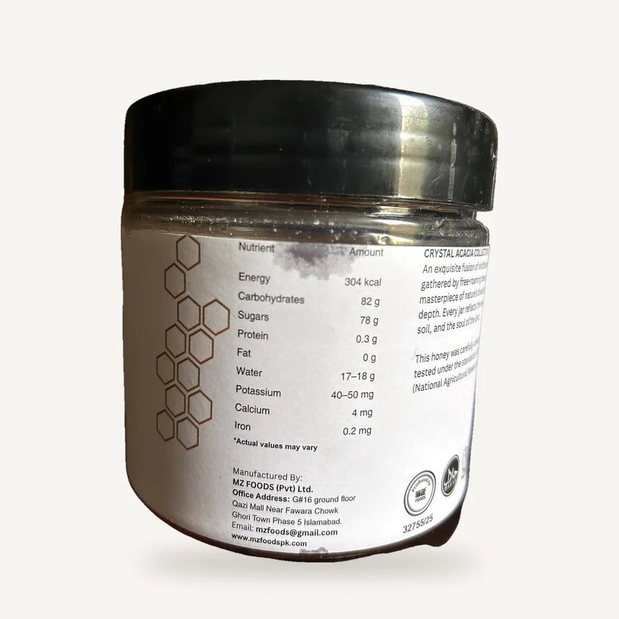 MZ Foods Crystal Acacia Honey – Light & floral