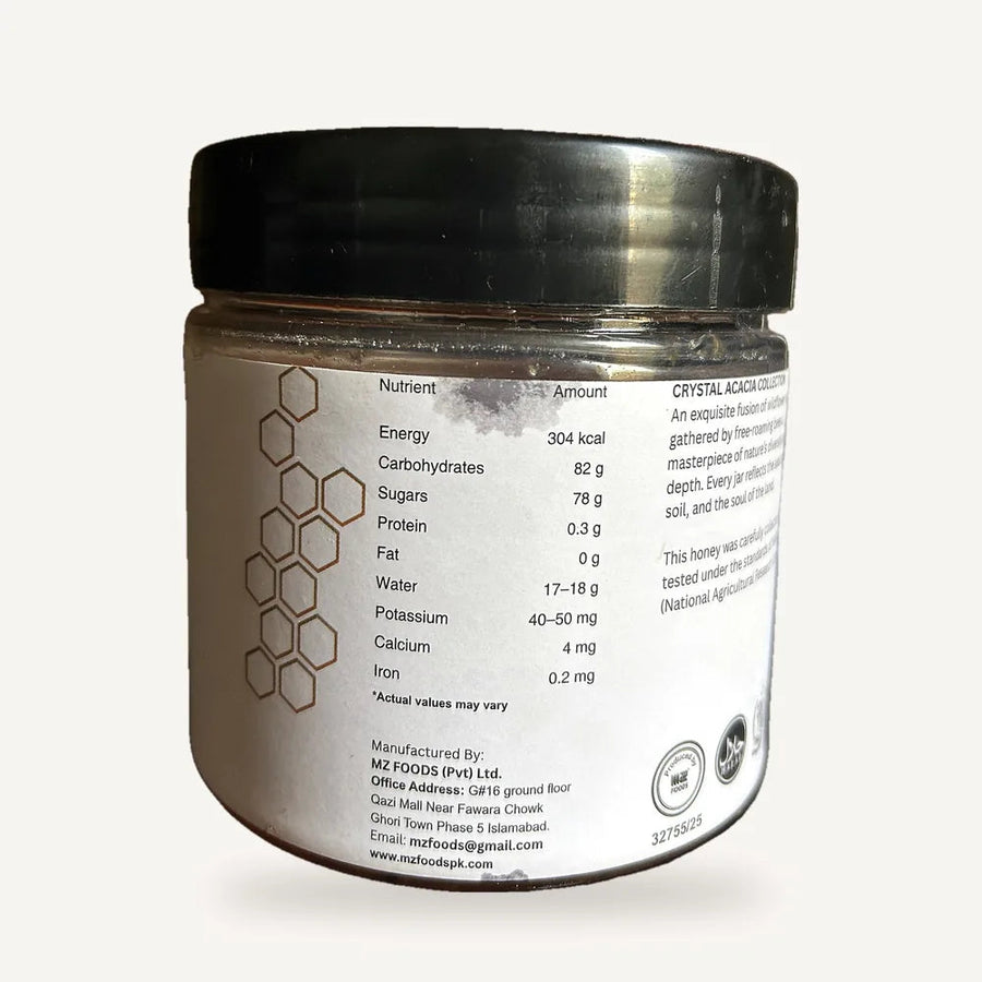 MZ Foods Crystal Acacia Honey – Light & floral